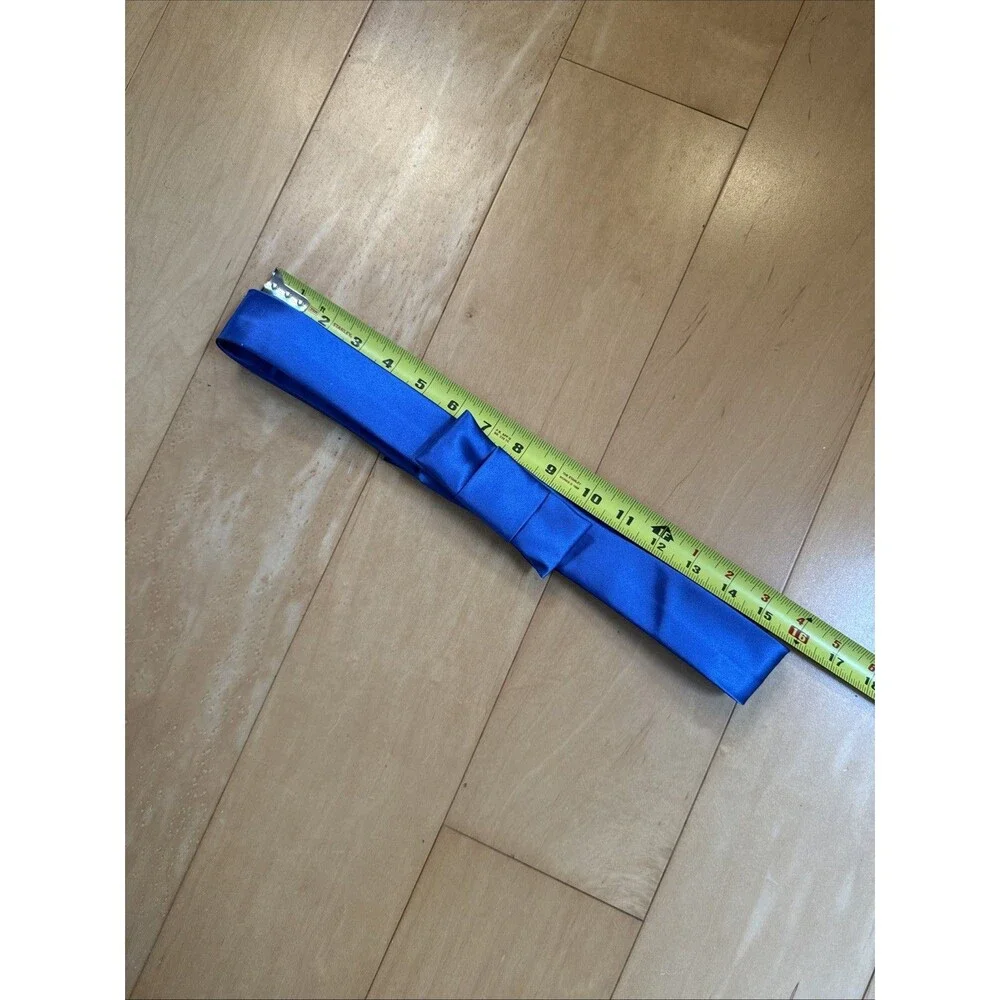 ROYAL BLUE SATIN BELT unbranded Blue Bow Silky Formal Belt